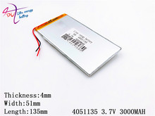 4051135 3.7V 3000mah Liter energy battery Lithium polymer Battery with Protection Board For Tablet PCs PDA Digital Products 2024 - buy cheap