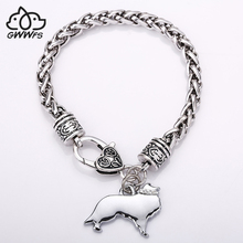Cute Shetland sheepdog Pet Dog Charm Bracelet for Women Bracelets Jewelry for men Lobster Clasp Bracelet for Animal Lover 2024 - buy cheap