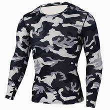 New Camouflage Military T Shirt Bodybuilding Tights Fitness Men Quick Dry Camo Long Sleeve T Shirts Training Compression Shirt 2024 - buy cheap