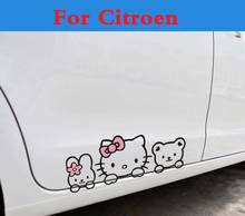 Car Stickers Hello Kitty Cartoon Decals Auto Doors Cover Scratches For Citroen C1 C2 C3 C4 C4 Aircross C4 Cactus C5 C6 2024 - buy cheap