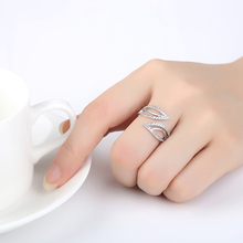 2019 модные подвески серебряные цвета лист Открытое кольцо для женщин девушка свадебные кольца регулируемое; кулак украшения для пальцев Рождество 2024 - купить недорого