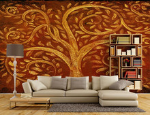 Mural personalizado em 3d, murais clássicos rico em árvores de parede, papel de parede para hotel, restaurante, bar, sala de estar, sofá, tv, parede do quarto 2024 - compre barato