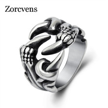 ZORCVENS 316L Stainless Steel Ring Dragon Claw Ring for Men Fashion Jewelry Punk Rock 2024 - buy cheap