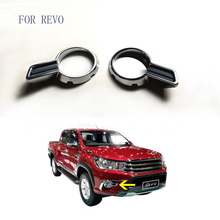 Acessórios para toyota hilux revo, peças cromadas para farol de neblina, ideal para toyota hilux 2024 - compre barato