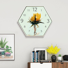 Reloj de pared hexagonal creativo, reloj para el salón, minimalista moderno, moda creativa, súper silencioso, reloj de dormitorio 2024 - compra barato