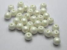 1000 Matte White Acrylic Pearl Round Beads Imitation Pearl 6mm 2024 - buy cheap