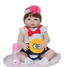 Реалистичная силиконовая виниловая Кукла реборн для новорожденных девочек, 55 шт. 2024 - купить недорого