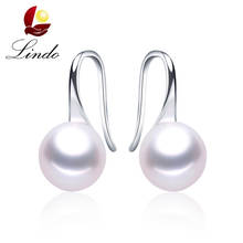 Lindo Hot Selling 8-9mm Natural Freshwater Pearl Drop Earrings For Women Fashion 925 Sterling Silver Wedding Earrings Jewelry 2024 - buy cheap