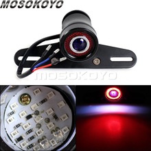 Motocicleta retro led cauda luz da placa de licença luz freio parar lâmpada para harley yamaha bmw chopper bobber cafe racer personalizado 2024 - compre barato