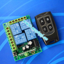 Interruptor de controle remoto digital 12v, 4 canais, 315mhz, 433mhz, sistema transmissor e receptor, luz automática