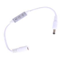 Mini 3 Keys DC 12V 24V LED Controler Brightness Dimmer DC Plug For LED 3528 5050 Strip Light Single Color