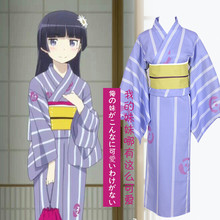 Ore no Imouto ga Konnani Kawaii Wake Ga Nai Gokou Ruri Lolita, vestido de Cosplay, Kimono + cinturón + lazo 2024 - compra barato