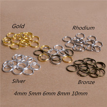 4 5 6 8 10mm 200pcs/lot Gold Silver Rhodium Bronze Plated Alloy Double Loops Open Jump Rings&Split Rings Jewelry Findings DIY 2024 - buy cheap