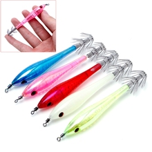 5PCS/set Cuttlefish Fishing Lures Tackle Jig Bait Hooks Glow In Dark Luminous Squid 2024 - buy cheap