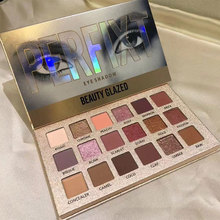 Nude brilhando sombra beleza vitrificada 18 paleta de cores maquiagem brilho pigmento smoky sombra de olho pallete cosméticos à prova dwaterproof água 2024 - compre barato