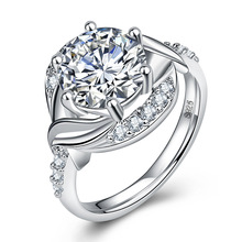 Обручальное кольцо для женщин микро-инкрустированное имитационное сверлильное кольцо ювелирное изделие на день рождения помолвка любовь кольцо подарок на день рождения Аксессуары 2024 - купить недорого
