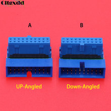 Cltgxdd 1 piezas arriba abajo angulado USB 3,0 20Pin macho a hembra adaptador de extensión angulado 90 grados para placa base 2024 - compra barato