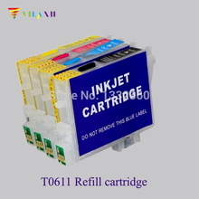 Vilaxh T0611-T0614 Refillable ink cartridge chip for epson t0611 Stylus DX3800 DX4850 D68 D88 DX3850 DX4200 DX4250 DX4800 2024 - buy cheap
