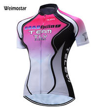 New WEIMOSTAR Women Bike Team Top Cycling Jersey  Ciclismo Mtb Sports Outdoor Bicycle Blue/Red Clothing Quick Dry Sportswear 2024 - buy cheap