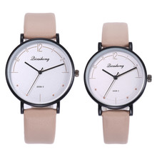 Lover Watches Gifts 2PCS Couples Fashion Leather Band Analog Quartz Round Wrist Watch Watches Clock Relogio Feminino Gift 2018 2024 - buy cheap