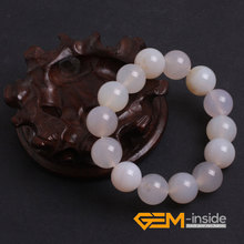 Natural White Carnelian Bracelet: 6mm To 14mm Natural Stone Beads Bracelet DIY Jewelry Bracelet Elastic Rope For Women 2024 - buy cheap