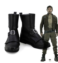 Rogue one: a star cosplay wa story botas de cosplay, sapatos de couro pu feito sob medida, tamanho europeu, cassian andor 2024 - compre barato