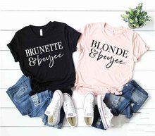 Skuggnas Blonde and Boujee Brunette and boujee T shirt  Best Friend Shirts Matching T Shirts BFF Clothing BFF Shirts drop ship 2024 - buy cheap