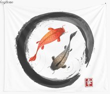 Japanese Koi Vintage Ink Shodo Wall Tapestry Cover Beach Towel Throw Blanket Picnic Yoga Mat Home Decoration 2024 - buy cheap