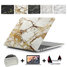 Чехол для ноутбука с мраморной текстурой для MacBook 11Air 13Pro Retina, Apple macbook New Pro с сенсорной панелью 13 15, защитный чехол с мрамором 2024 - купить недорого
