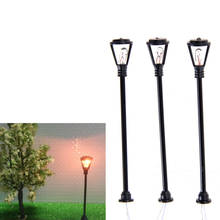 10pcs Model Garden Lamps Miniatures Scale 1:100 Black Model Layout Single Head Lights Lamppost Landscape Light Model Decoration 2024 - buy cheap