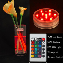 Factory Direct Deal !!! 50pcs/Lot 2.8inch Waterproof LED Vase Light Base RGB Color Remote Controlled Wedding Centerpeice light 2024 - buy cheap