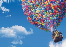 Balão fundo de contas de fadas, céu azul e branco, nuvem de poliéster ou vinil, alta qualidade, impressão por computador, cenário de casamento 2024 - compre barato