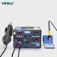 YIHUA 862D+ Soldering Station 2 In 1 BGA Rework Station Soldering Iron Hot Air Gun For IC SMD Desoldering LED digital display CE 2024 - buy cheap