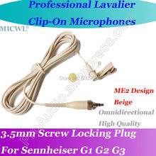 MICWL Beige Wireless Lavalier Lapel Microphone for Sennheiser G1 G2 G3 Mic System 2024 - buy cheap