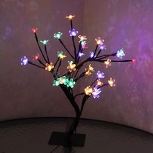 Светодиодные ночные светильники хрустальные Вишневое дерево свет настольная лампа для дома Рождественская Свадебная вечеринка украшение освещение лампа для спальни 2024 - купить недорого