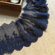 3Yard/Lot Lace trim dress decoration diy curtain skirt navy blue cotton lace fabric wide 18cm clothing accessories 2024 - buy cheap