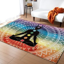 Alfombra de Budismo de estilo exótico, tapete suave de gran tamaño para yoga, sala de estar y dormitorio, pasillo y cocina 2024 - compra barato