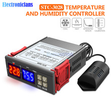 STC-3028 цифровой термостат контроль температуры и влажности контроллер гигрометра постоянного тока 24 В 12 в 110 В 220 В гигрометр 2024 - купить недорого