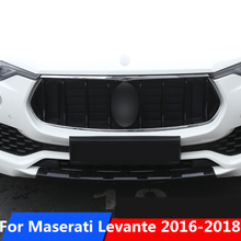 Front engine bumper grille upper central decorative bright frame Exterior decoration Accessories For Maserati Levante 2016-2018 2024 - buy cheap