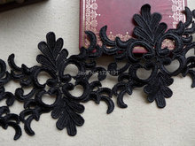 5 Yards VINTAGE-Style Wedding Bridal Venise Lace in Black For Veils, Applique, Lace Dress, Jewelry or Costume design 2024 - buy cheap