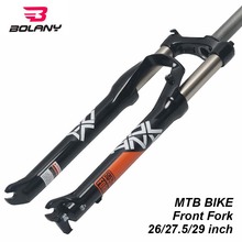 BOLANY MTB Bike Front Fork 26/27.5/29 inch Mountain Bike Aluminum Alloy Spring Lock Suspension Fork PM Disc Brake Bicycle Parts 2024 - buy cheap