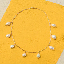 boho large baroque freshwater pearl pendant necklace femme gorgeous luxury RAFEALE necklaces for women подарки на новый год 2024 - buy cheap