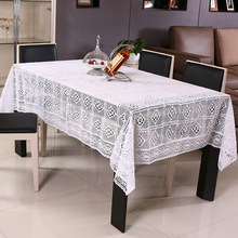 European Countryside Cotton Tablecloth Hollow Embroidery Hem Cover Washable Hollowed Table Cloth for Tea Table 2024 - buy cheap