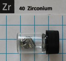 1g 99.9% Zirconium Metal piece(s) in glass vial - Element 40 sample 2024 - buy cheap