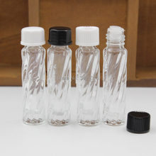 Frascos de óleo essencial vazios com 3ml, frascos pequenos de vidro transparente com tampa branca e preta f815 2024 - compre barato
