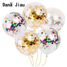 Balões de confete dourado e prata 12 polegadas, decoração de balões para festa de aniversário, festa de casamento, bola de chá de bebê 2024 - compre barato