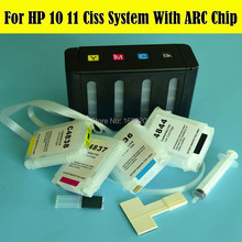 4 цвета пустой для HP 10 11 система Ciss для принтера HP Designjet 70 100 110 100Plus 110Plus 10 20 50 2024 - купить недорого