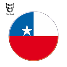 EARLFAMILY 13 см x 13 см Авто Мото велосипед чемодан ноутбук флаг круглый Чили наклейка светоотражающая Автомобильная Наклейка Водонепроницаемый 3D автомобильный Стайлинг 2024 - купить недорого