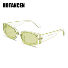 Hdtancen nova moda vintage óculos de sol feminino designer marca retro retângulo óculos de sol uv400 lente óculos 2024 - compre barato
