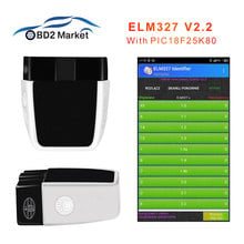 elm327 V2.2 BT-Wireless 4.0 obd2 diagnostic tool with PIC15F25K80 for IOS/Android car diagnostics better than ELM 327 V1.5 V2.1 2024 - buy cheap